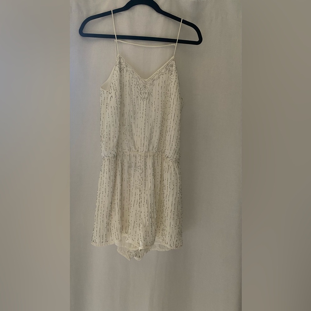 Beaded white romper
